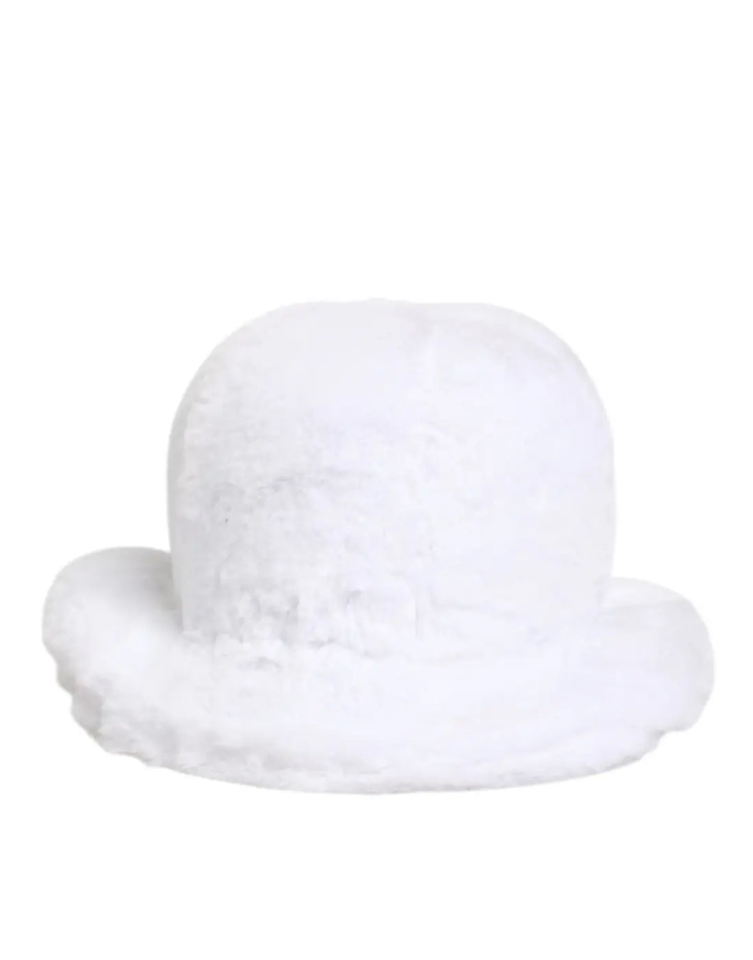 Dolce &amp; Gabbana White Modacrylic Fur Bucket Men Capello Hat