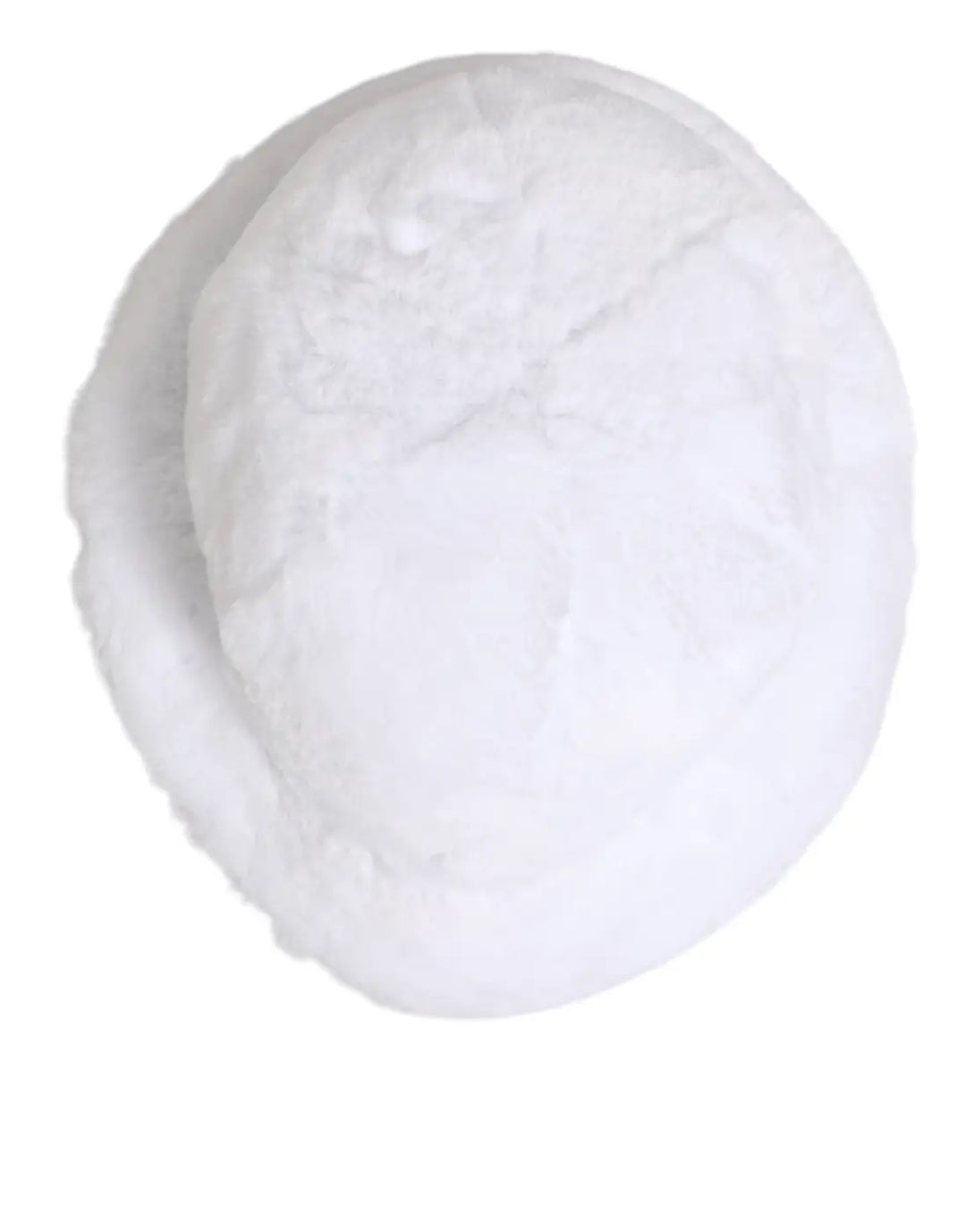 Dolce &amp; Gabbana White Modacrylic Fur Bucket Men Capello Hat