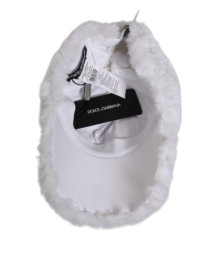 Dolce &amp; Gabbana White Modacrylic Rapper Men Baseball Capello Hat