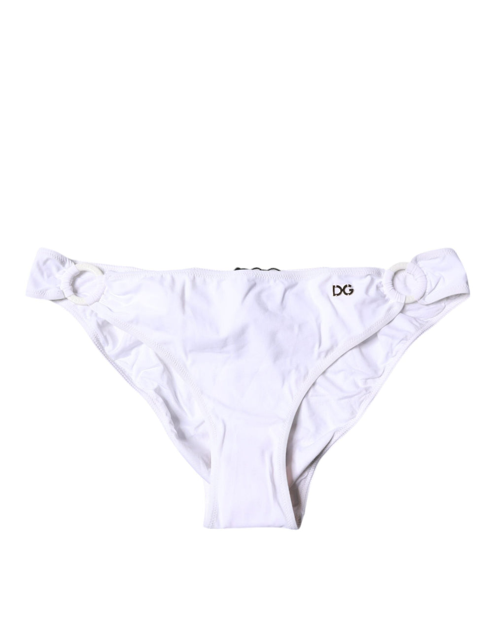Dolce & Gabbana White Nylon Beachwear Bikini Bottom Swimwear - Women’s
