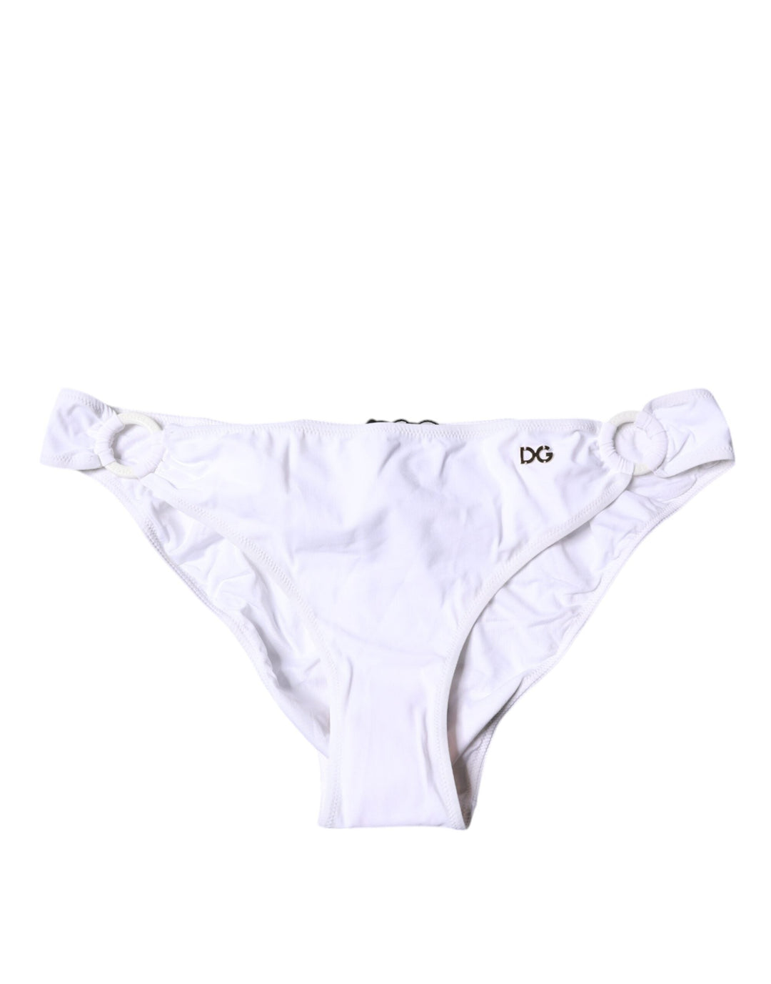 Dolce &amp; Gabbana White Nylon Beachwear Bikini Bottom Swimwear - Women’s