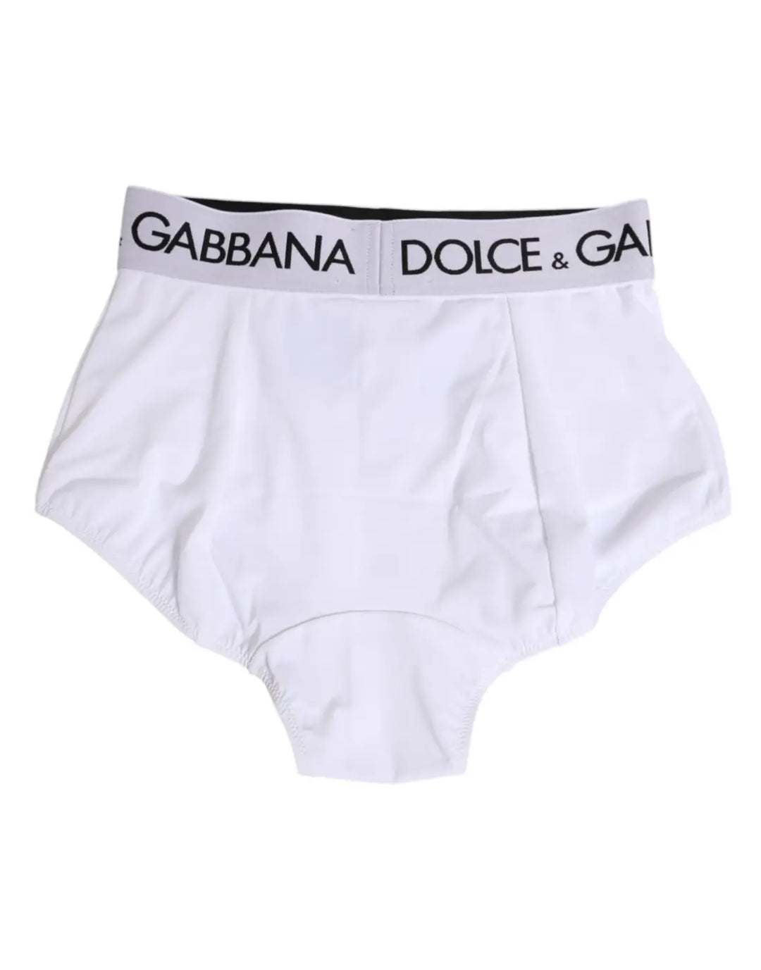 Dolce &amp; Gabbana White Nylon Logo Waistband Coulotte Underwear