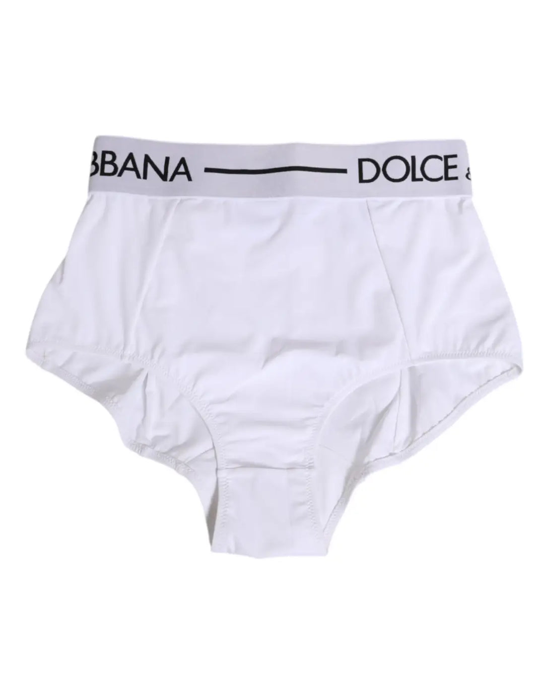 Dolce &amp; Gabbana White Nylon Logo Waistband Coulotte Underwear