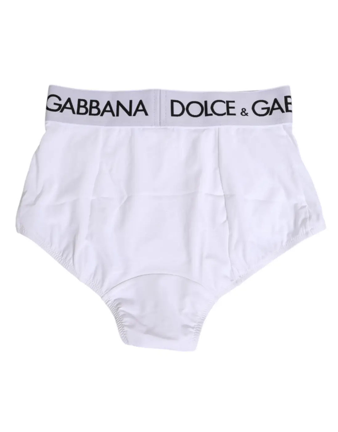 Dolce &amp; Gabbana White Nylon Logo Waistband Panty Underwear