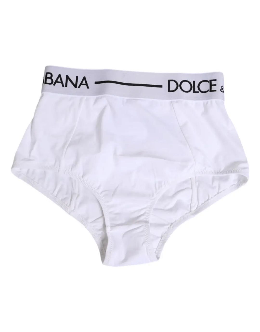 Dolce &amp; Gabbana White Nylon Logo Waistband Panty Underwear