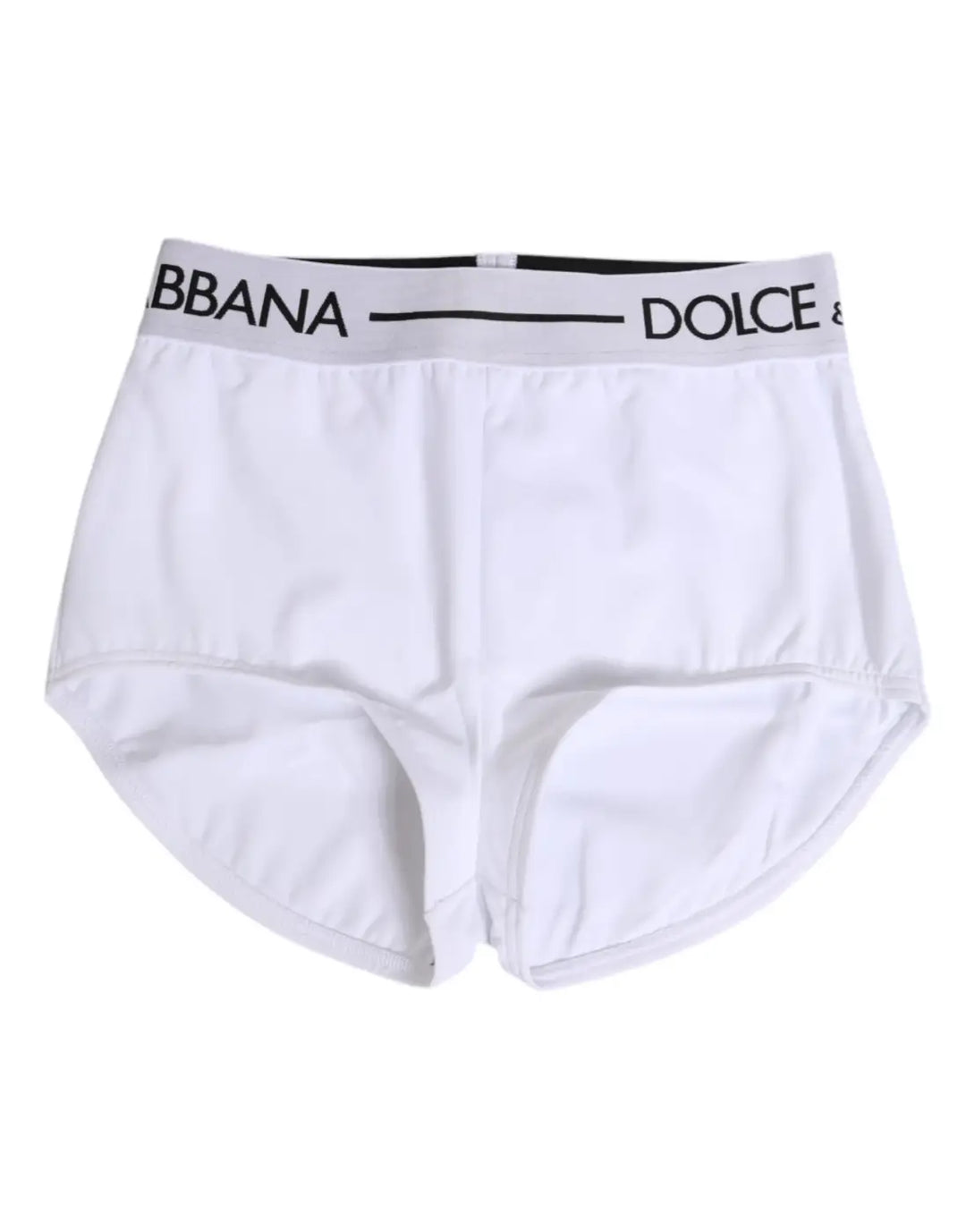 Dolce & Gabbana White Nylon Logo Waistband Shorts Underwear