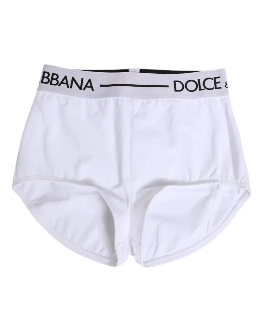Dolce & Gabbana White Nylon Logo Waistband Shorts Underwear