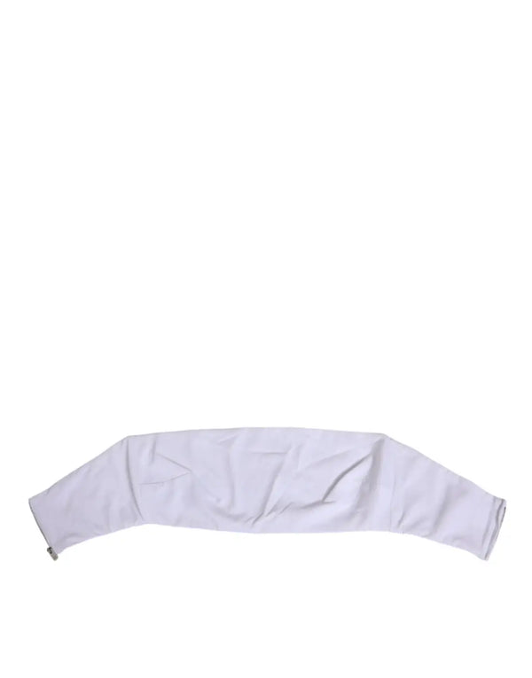 Dolce & Gabbana White Nylon Strapless Corset Top Underwear