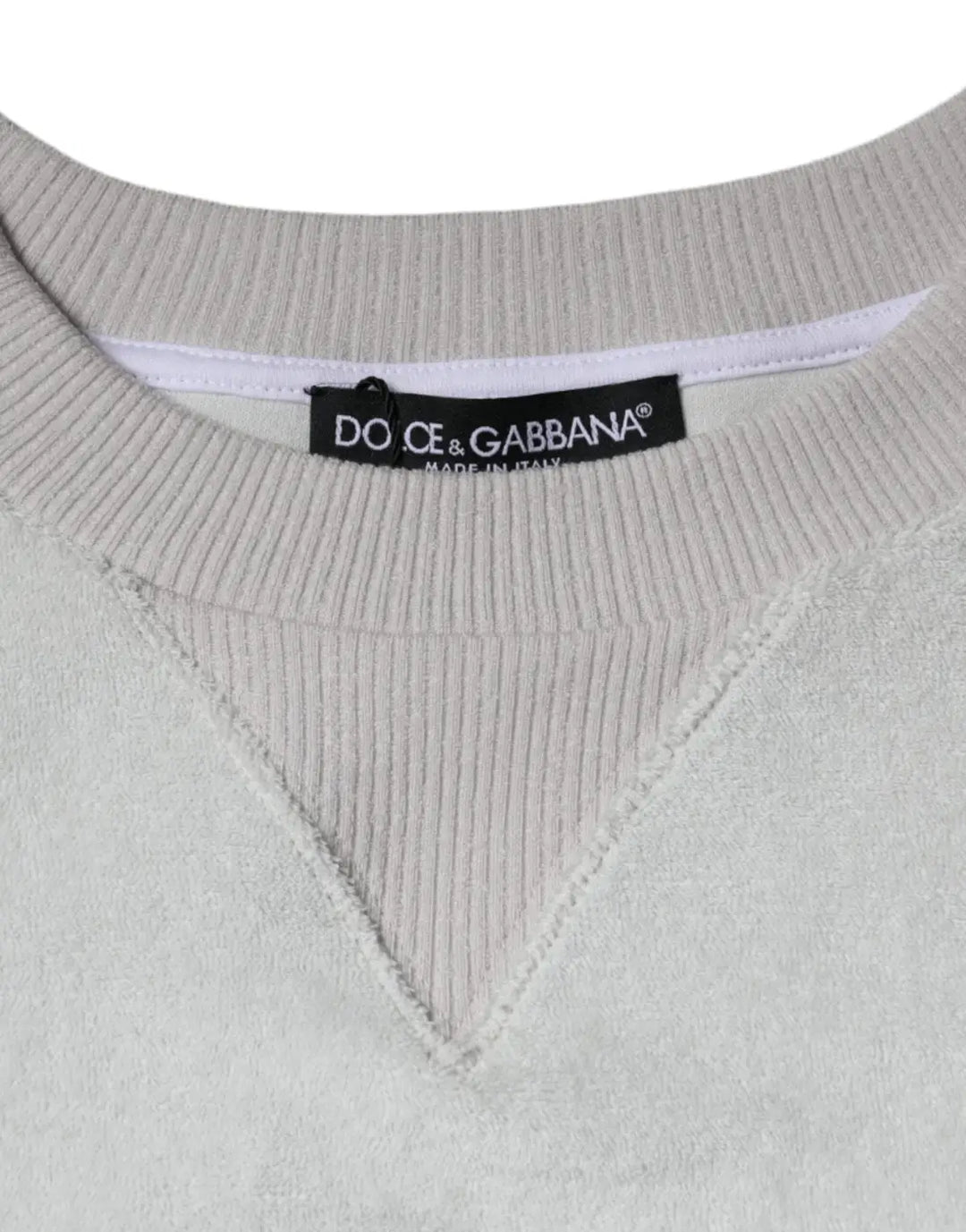 Dolce &amp; Gabbana White Nylon Stretch Crew Neck Pullover Sweater