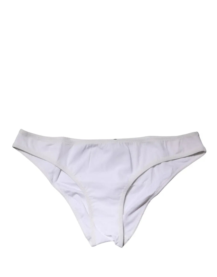 Dolce &amp; Gabbana White Nylon Stretch Mid Waist Brief Panty Underwear