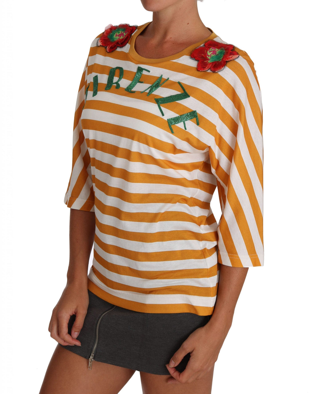 Dolce &amp; Gabbana - White Orange FIRENZE Top T-shirt