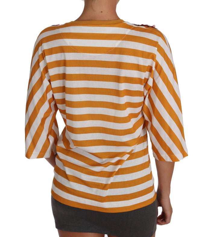 Dolce &amp; Gabbana - White Orange FIRENZE Top T-shirt
