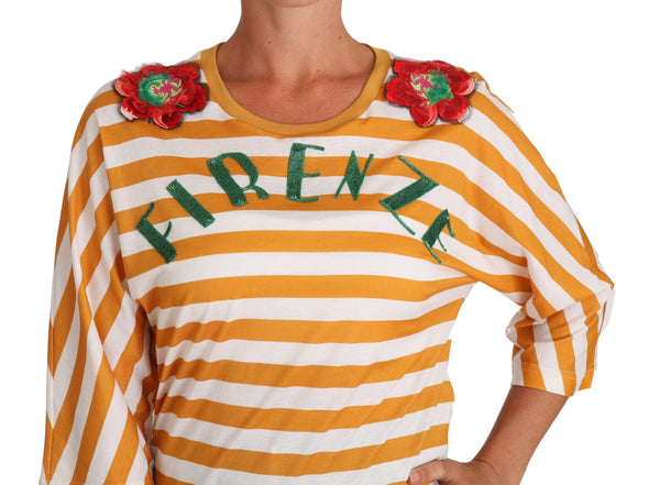 Dolce & Gabbana - White Orange FIRENZE Top T-shirt
