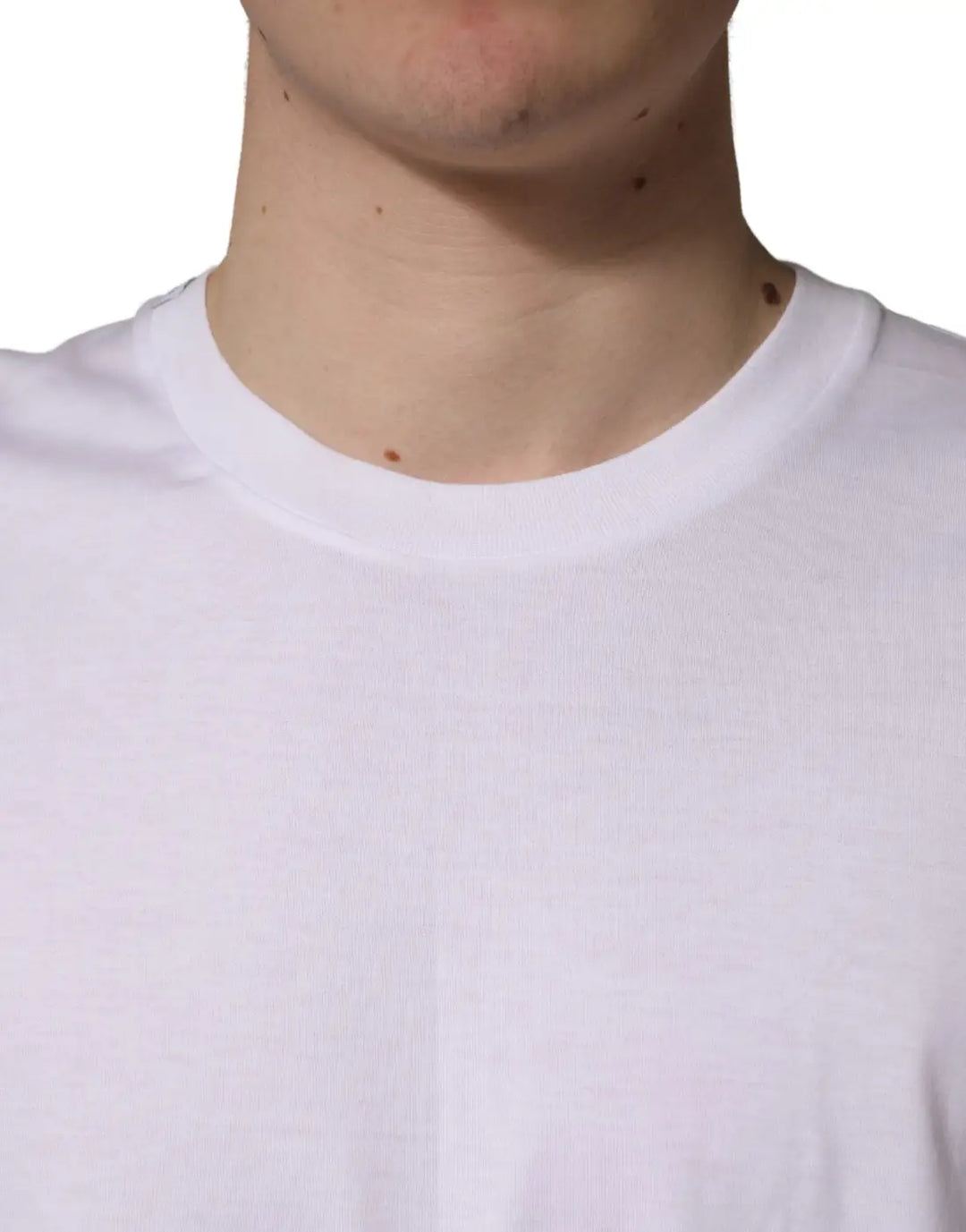 Dolce &amp; Gabbana White Oversized Cotton Men Crew Neck T-shirt
