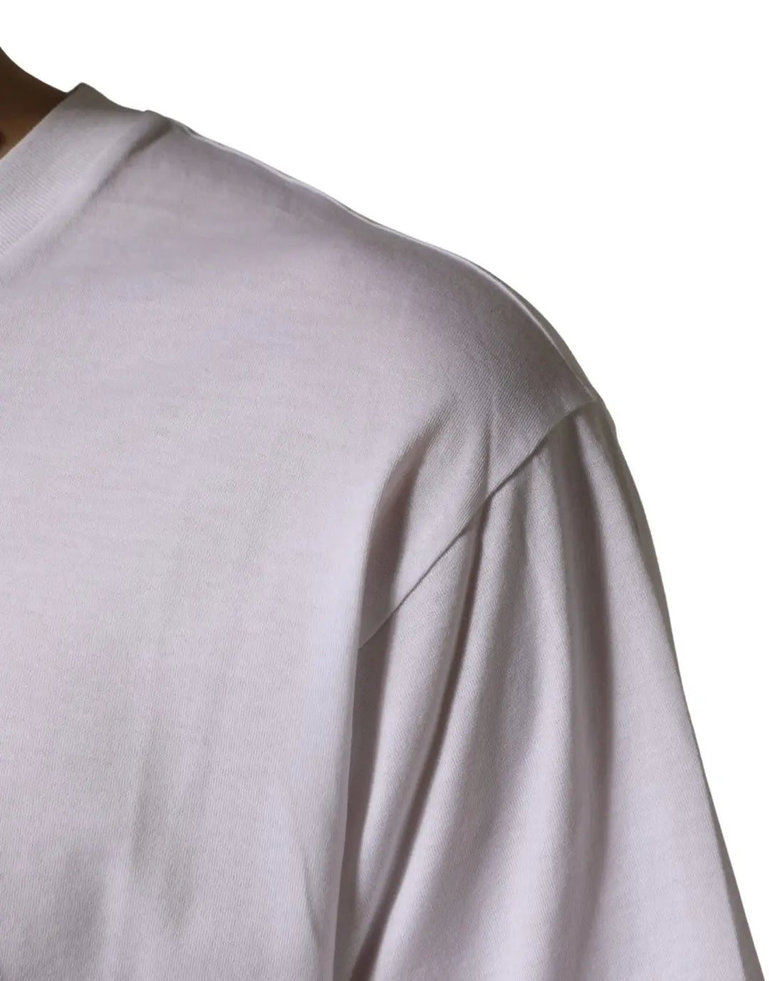 Dolce &amp; Gabbana White Oversized Cotton Men Crew Neck T-shirt