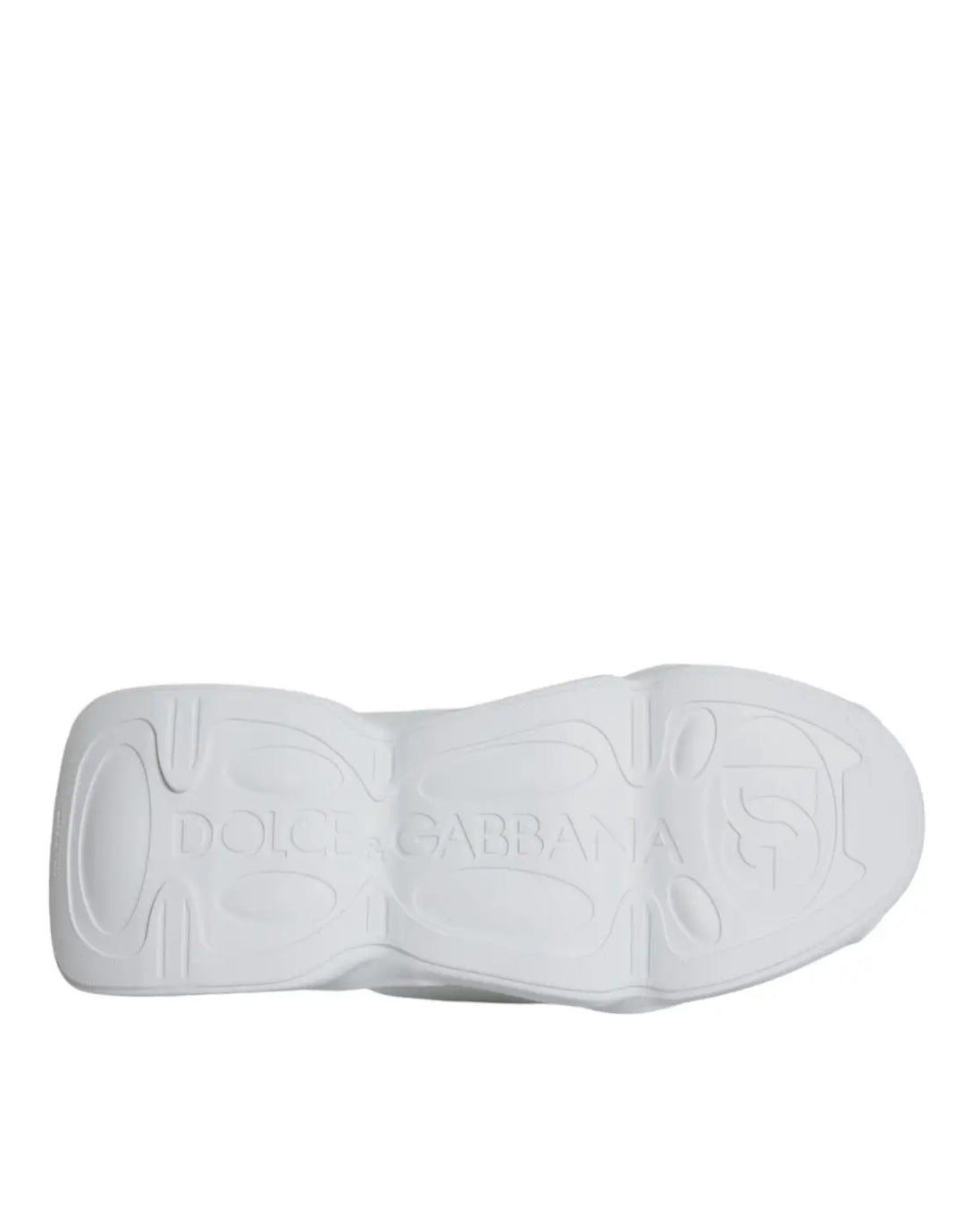 Dolce &amp; Gabbana White Padded Fabric Low Top Sneakers Shoes
