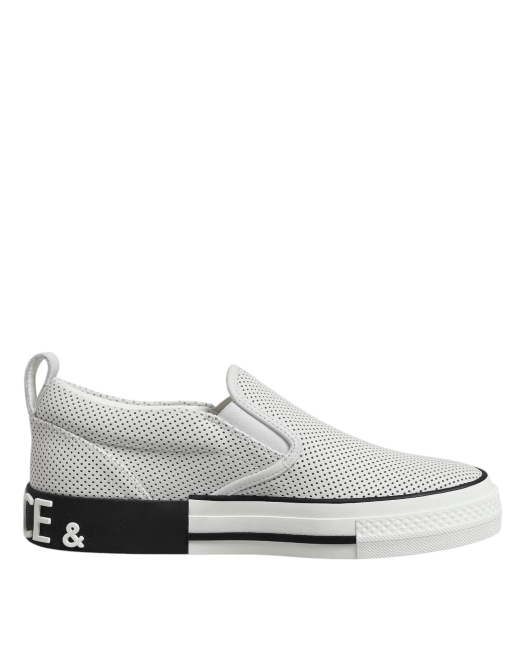 Dolce &amp; Gabbana White Perforated Custom 2.zero Sneakers Shoes