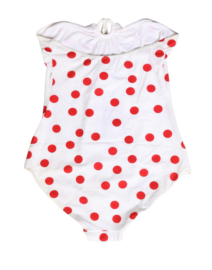 Dolce &amp; Gabbana White Polka Dot One-piece Swimsuit Swimwear - Women’s