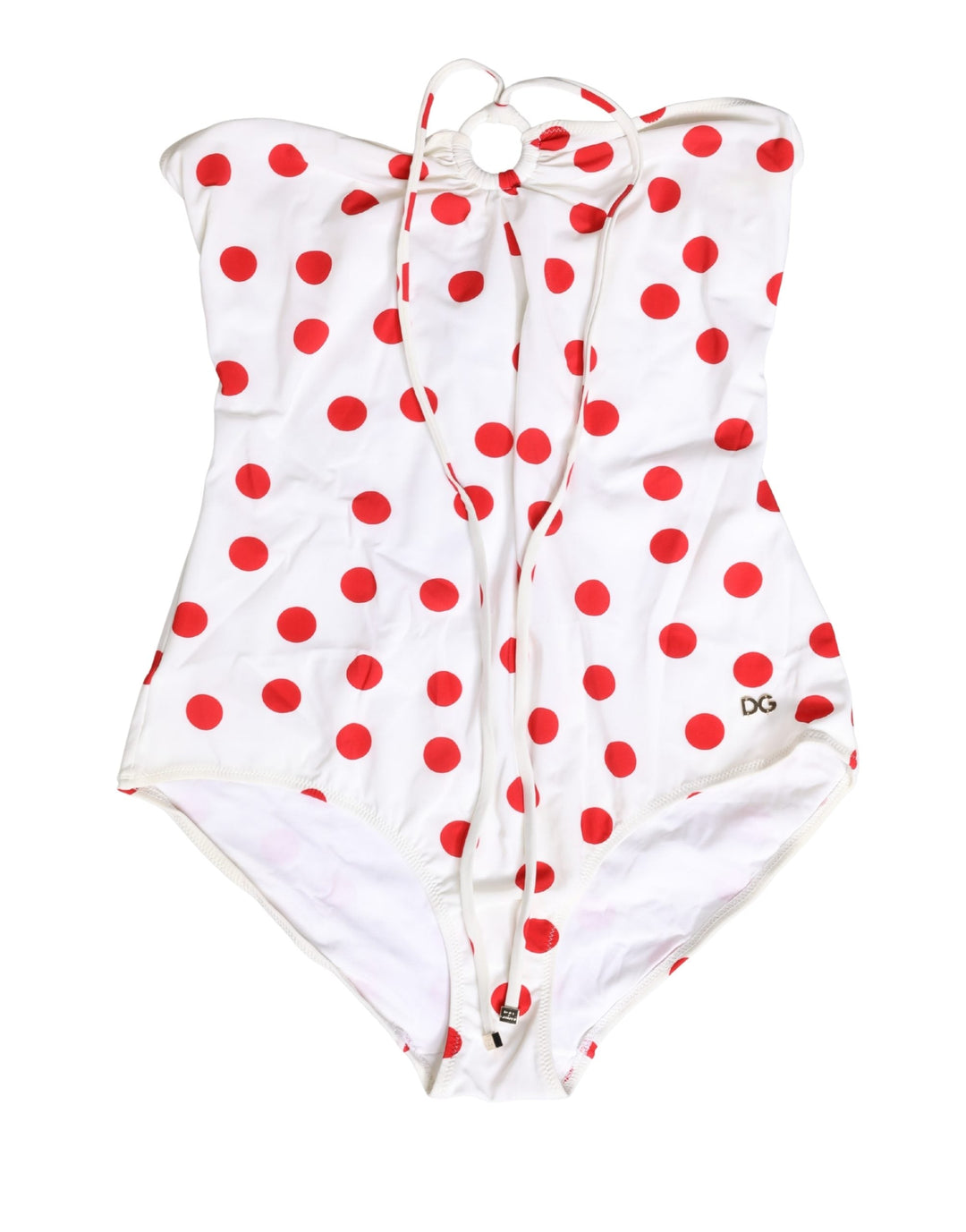 Dolce &amp; Gabbana White Polka Dot One-piece Swimsuit Swimwear - Women’s