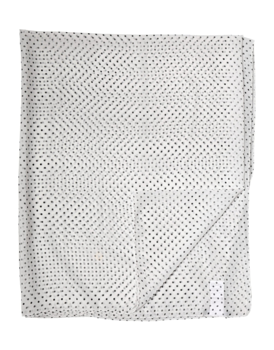 Dolce &amp; Gabbana White Polka Dot Polyester Shawl Scarf