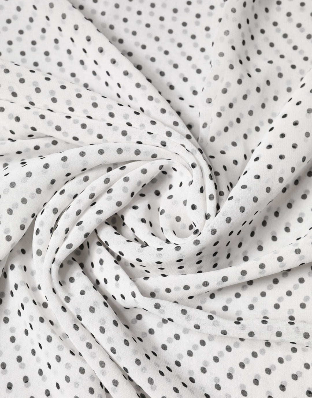 Dolce &amp; Gabbana White Polka Dot Polyester Shawl Scarf