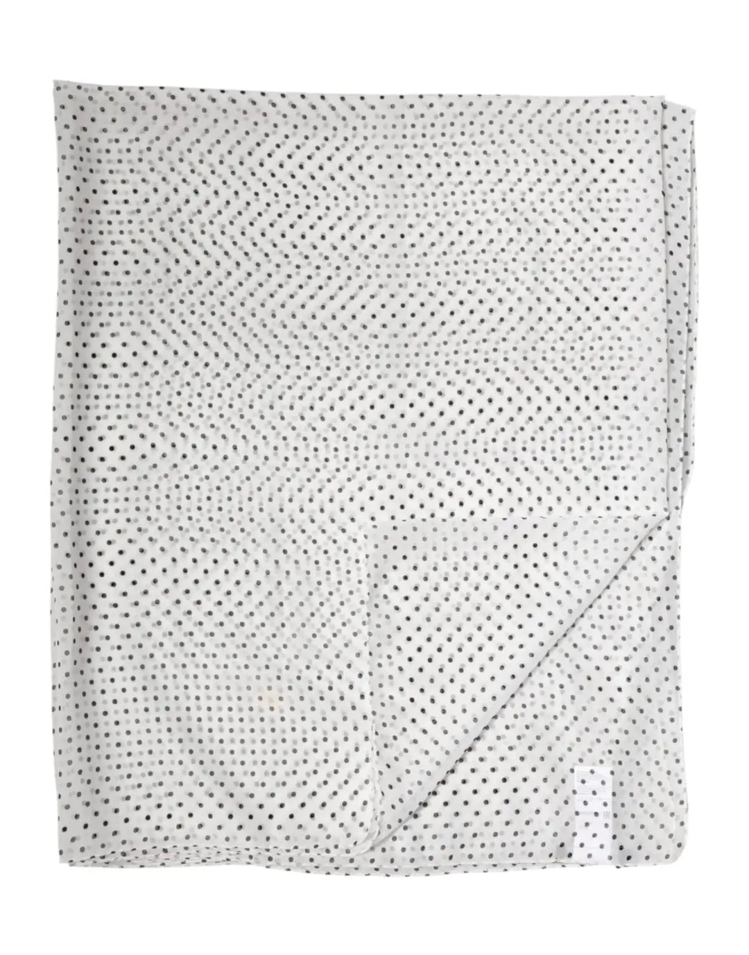 Dolce &amp; Gabbana White Polka Dot Polyester Shawl Scarf