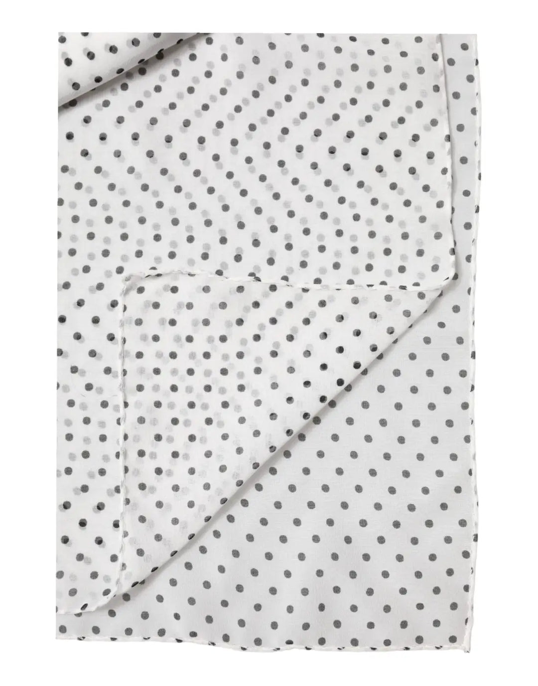 Dolce &amp; Gabbana White Polka Dot Polyester Shawl Scarf