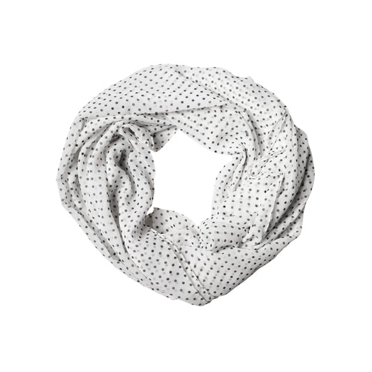 Dolce and Gabbana White Polka Dot Scarf Lightweight Shawl &