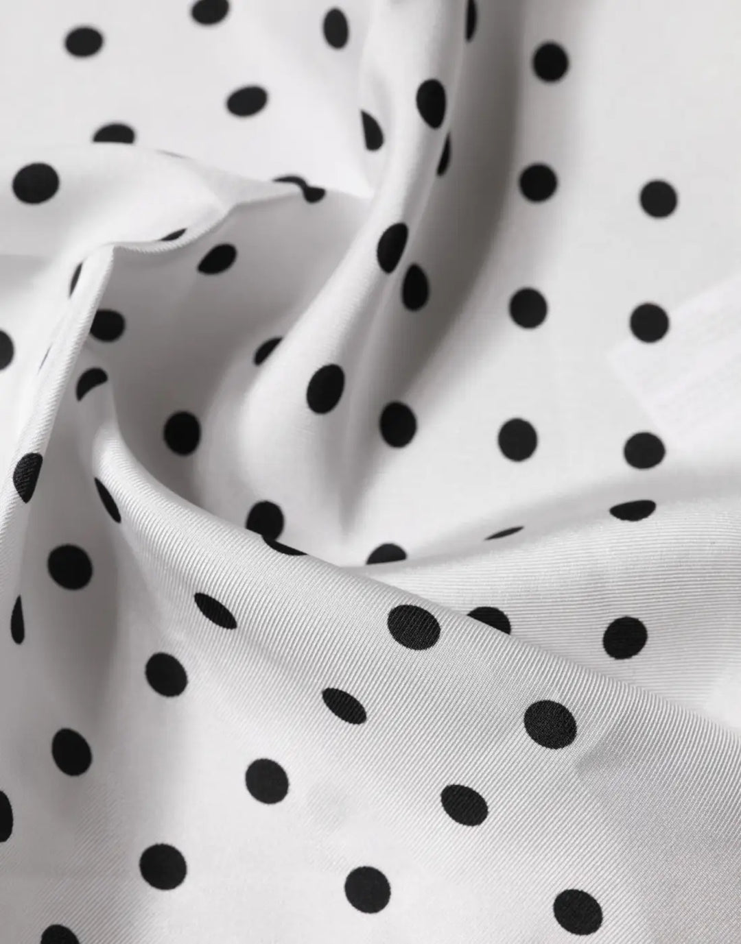 Dolce &amp; Gabbana White Polka Dot Square Handkerchief Scarf