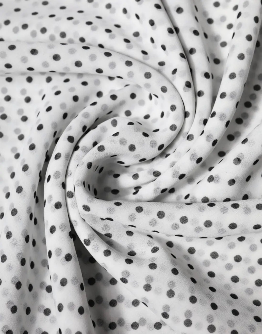 Dolce &amp; Gabbana White Polka Dots Polyester Wrap Shawl Scarf