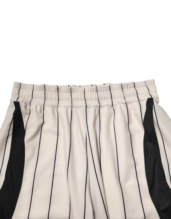Dolce &amp; Gabbana Off White Polyester DG Logo Sweatshorts Shorts