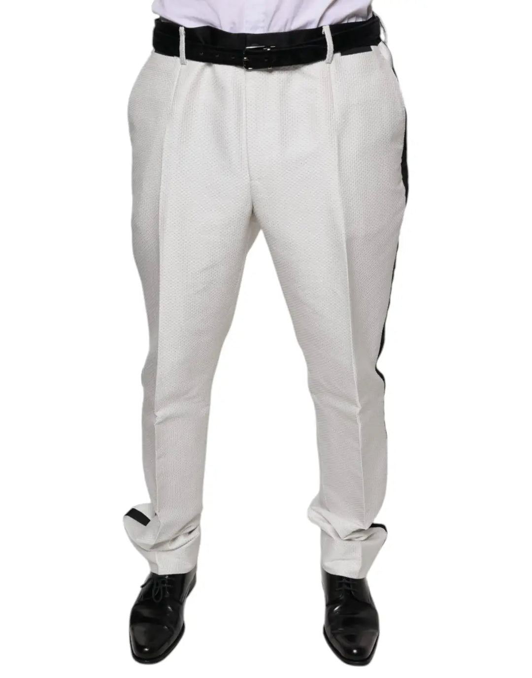 Dolce &amp; Gabbana White Polyester Formal Dress Pants