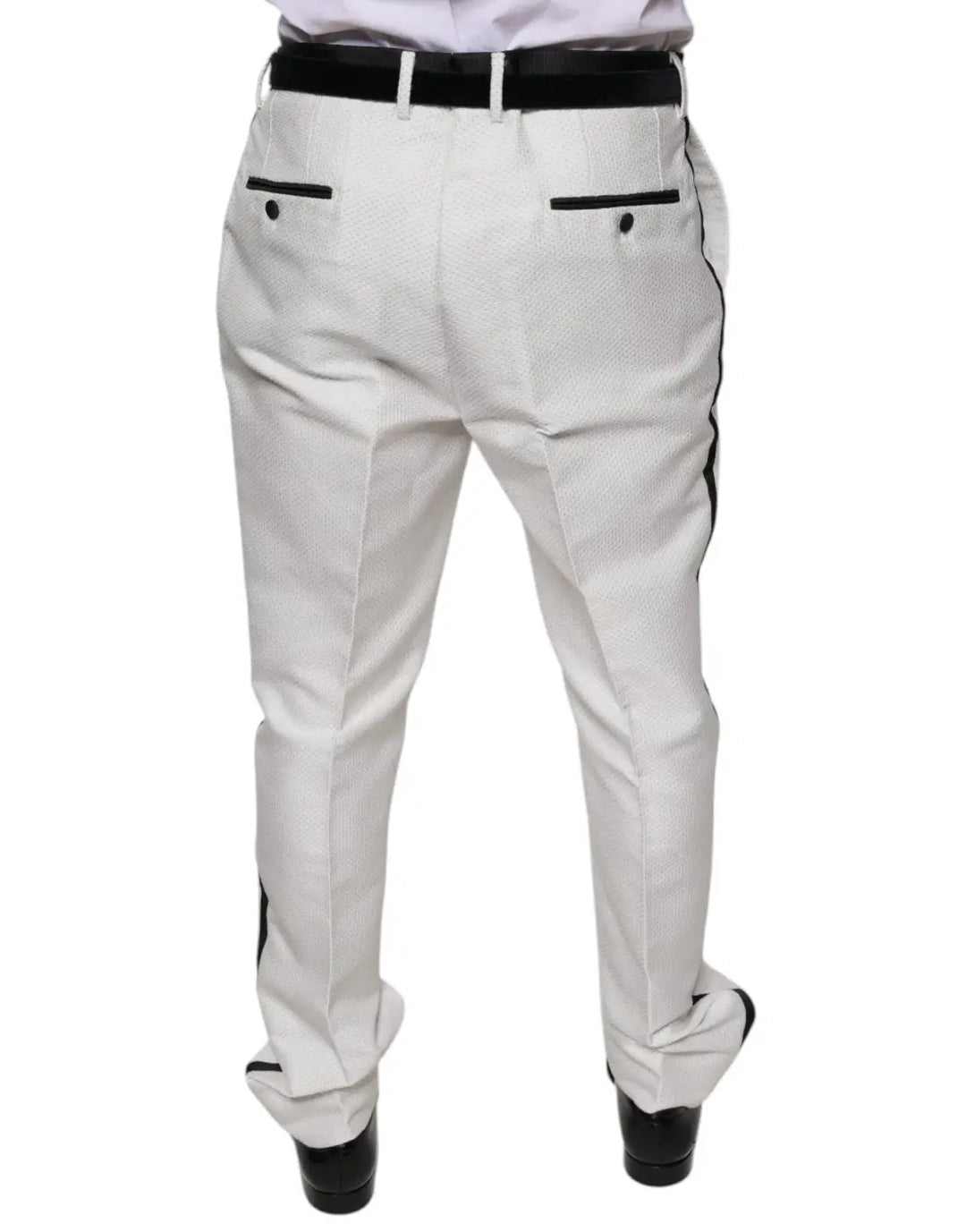 Dolce &amp; Gabbana White Polyester Formal Dress Pants