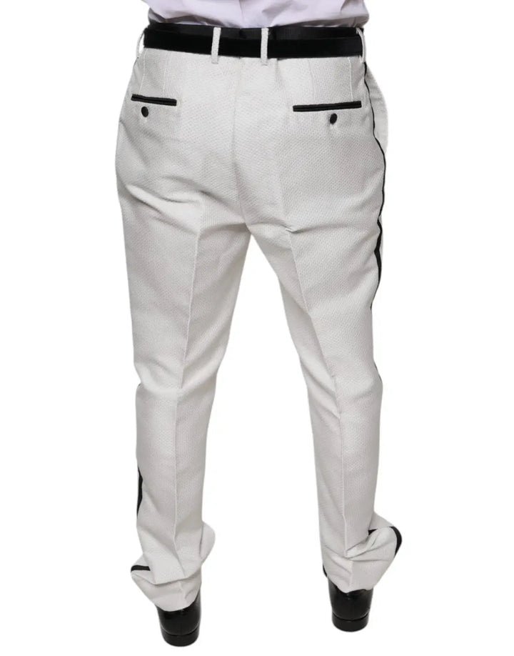 Dolce &amp; Gabbana White Polyester Formal Dress Pants