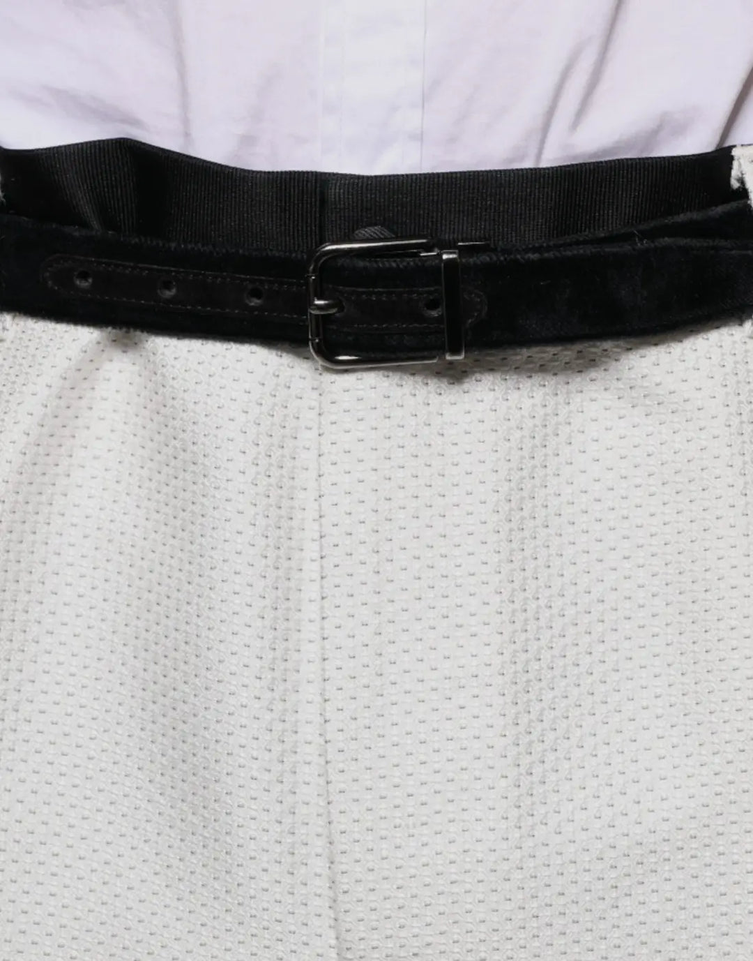 Dolce &amp; Gabbana White Polyester Formal Dress Pants