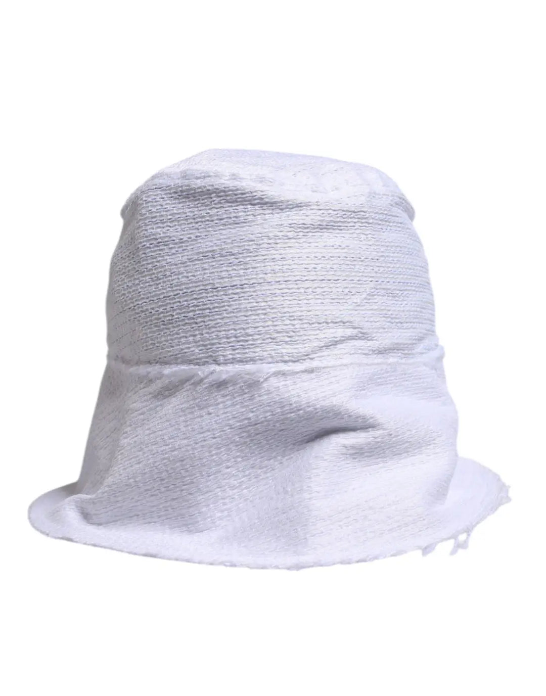 Dolce &amp; Gabbana White Polyester Wide Brim Bucket Hat