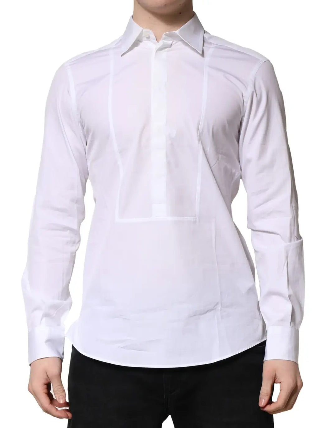 Dolce &amp; Gabbana White Poplin Cotton Formal Men Dress Shirt