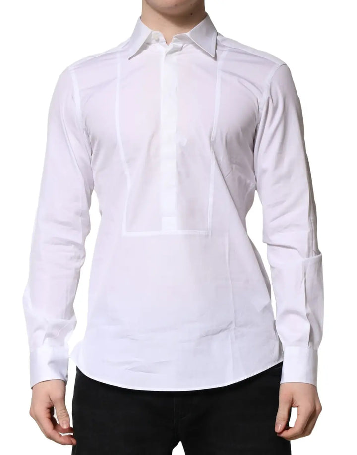 Dolce &amp; Gabbana White Poplin Cotton Formal Men Dress Shirt