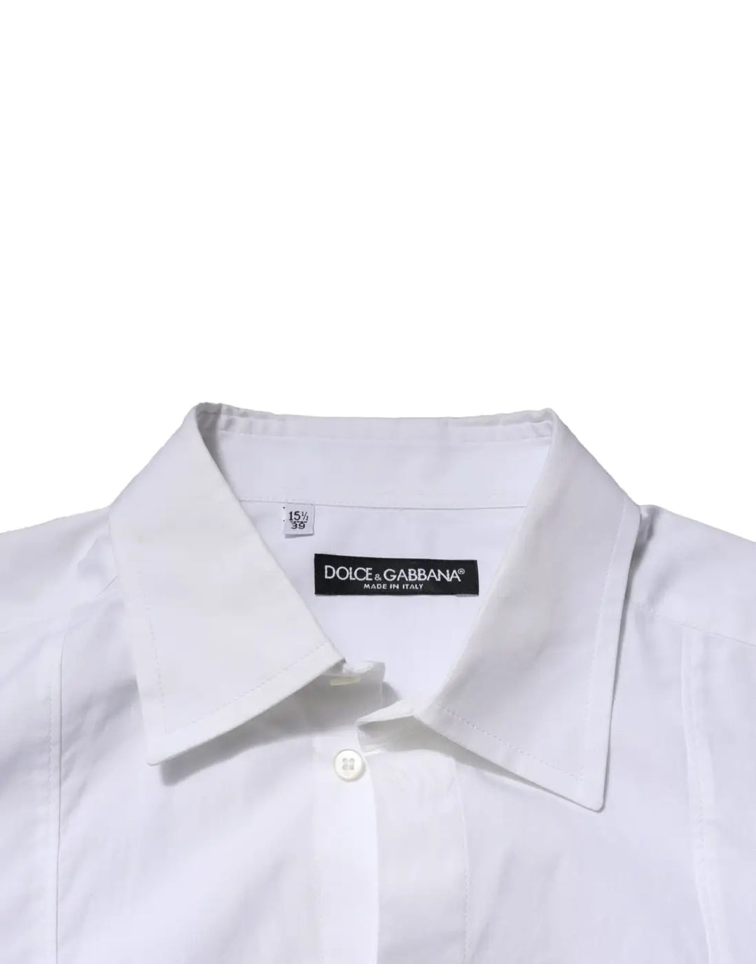 Dolce &amp; Gabbana White Poplin Cotton Formal Men Dress Shirt