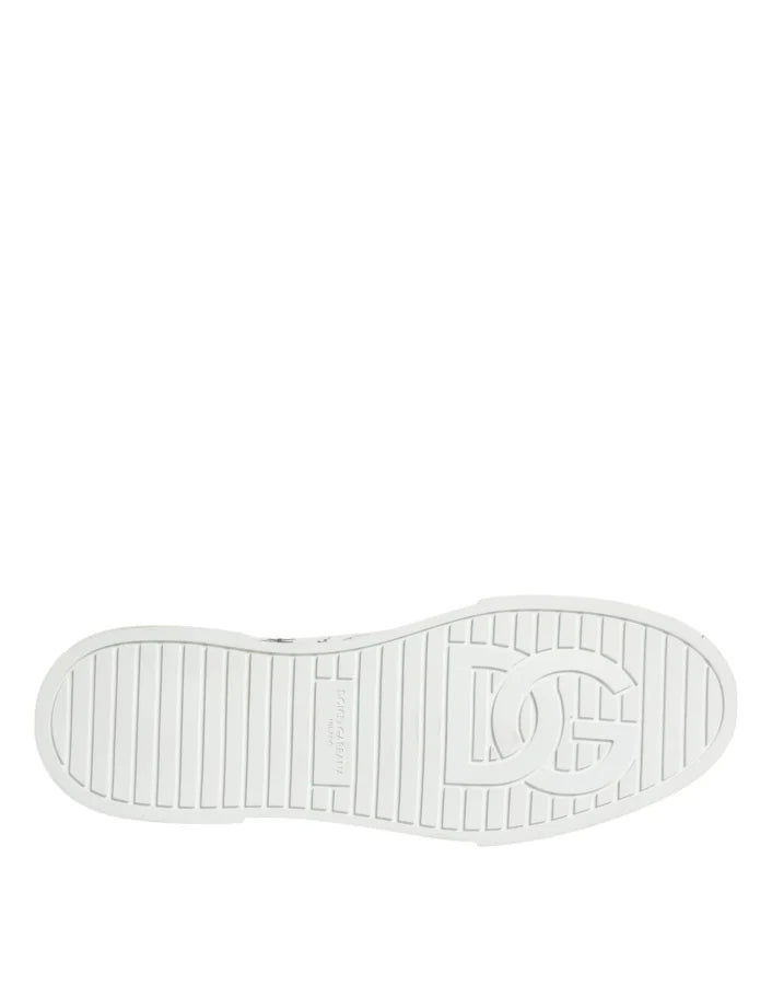 Dolce & Gabbana White Portofino Graffiti High Top Men Sneakers Shoes
