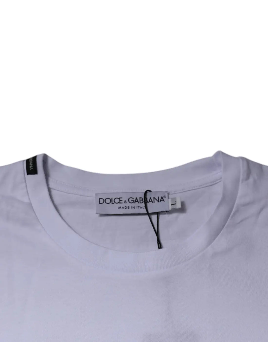 Dolce &amp; Gabbana White Red Leopard Cotton Crew Neck T-shirt