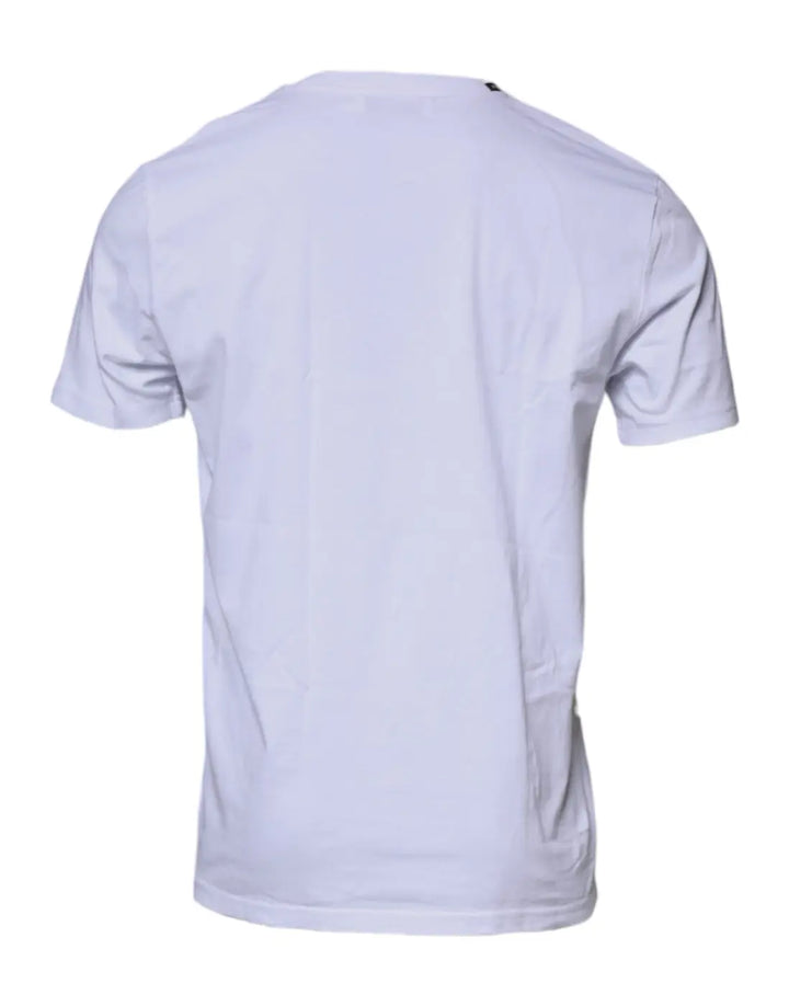 Dolce &amp; Gabbana White Red Leopard Cotton Crew Neck T-shirt