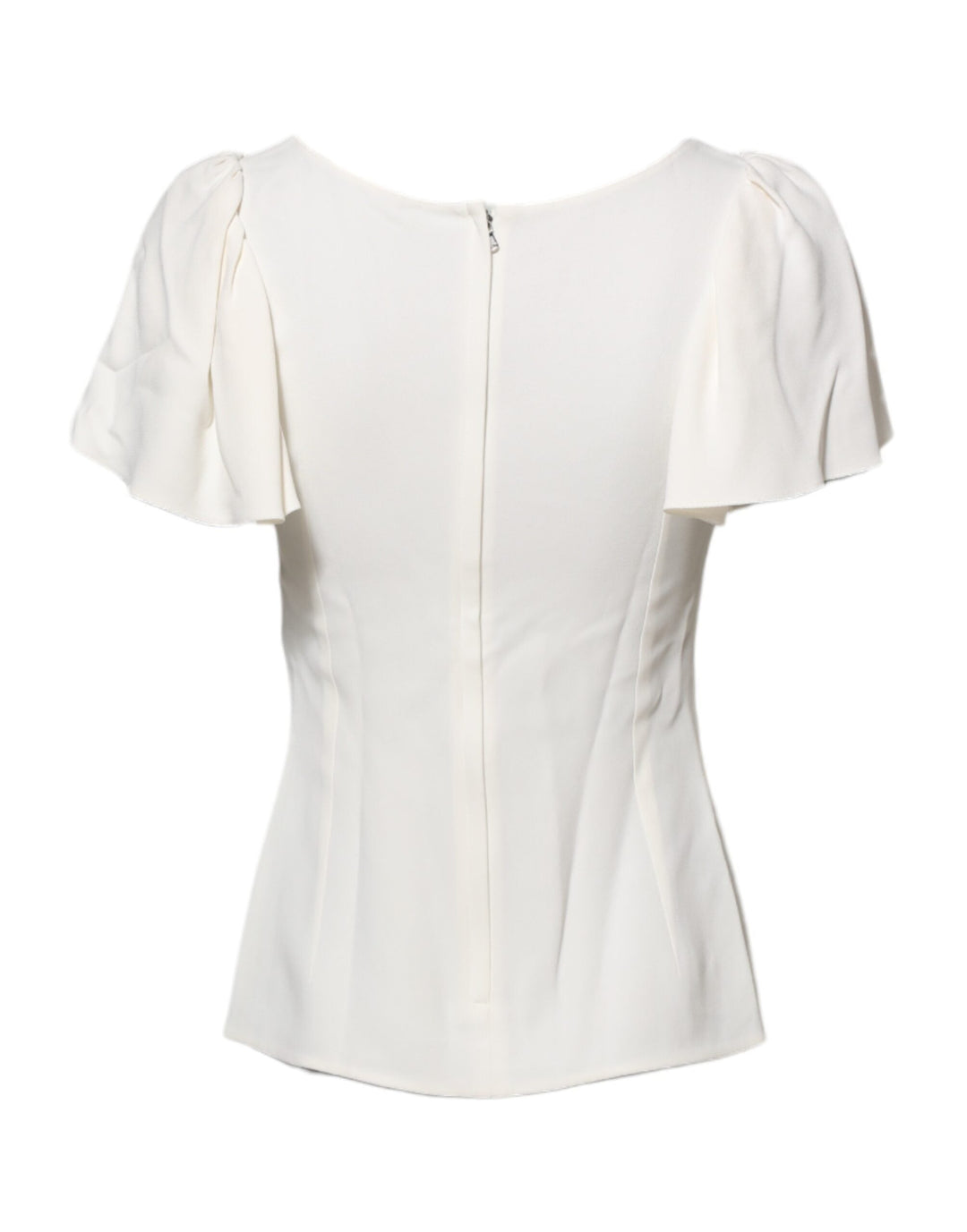 Dolce &amp; Gabbana Blouses - Women’s White Round Neck Short Sleeves Blouse Top