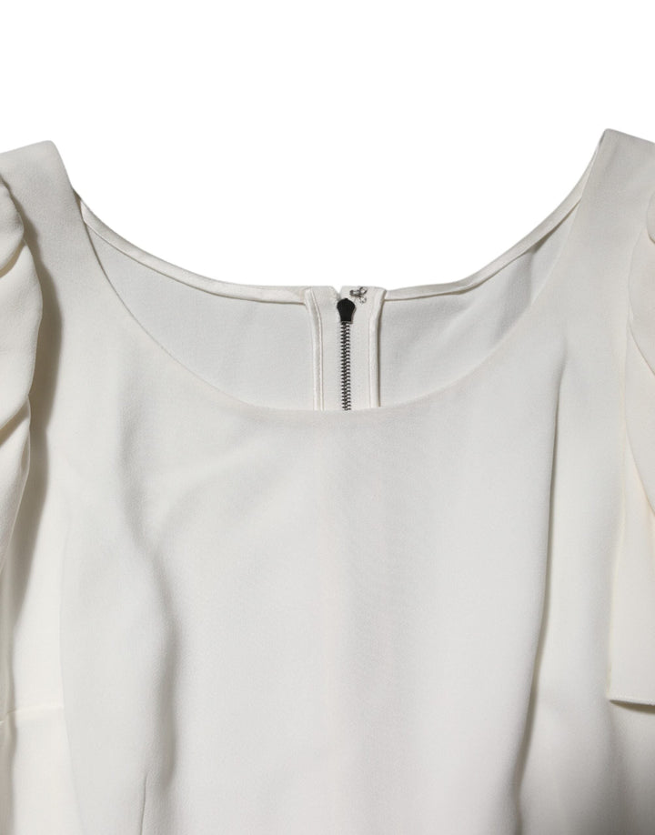 Dolce &amp; Gabbana Blouses - Women’s White Round Neck Short Sleeves Blouse Top