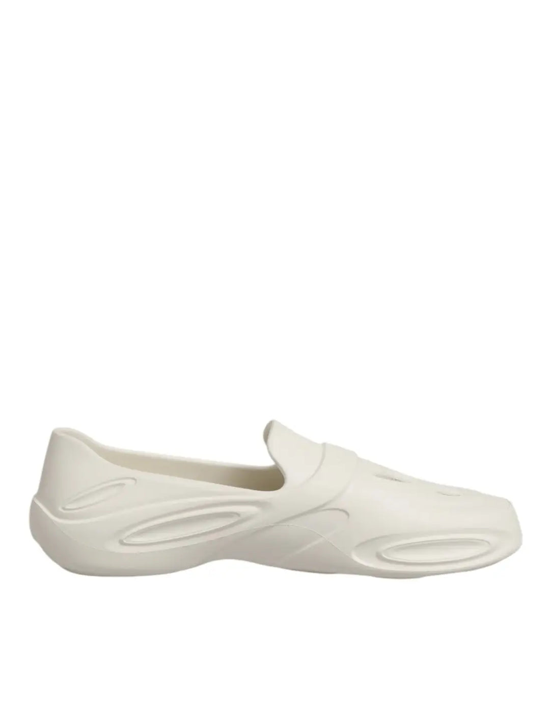 Dolce &amp; Gabbana White Rubber Slides Low Top Sneakers Shoes