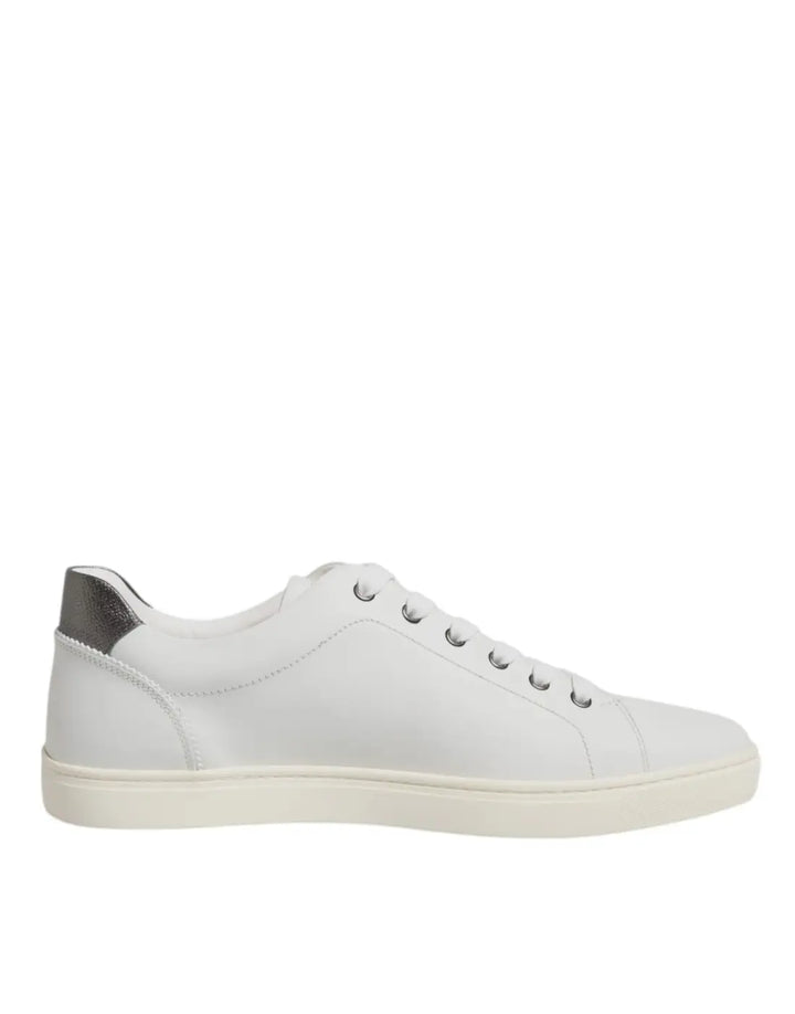 Dolce &amp; Gabbana White Sacred Heart Men Low Top Sneakers Shoes