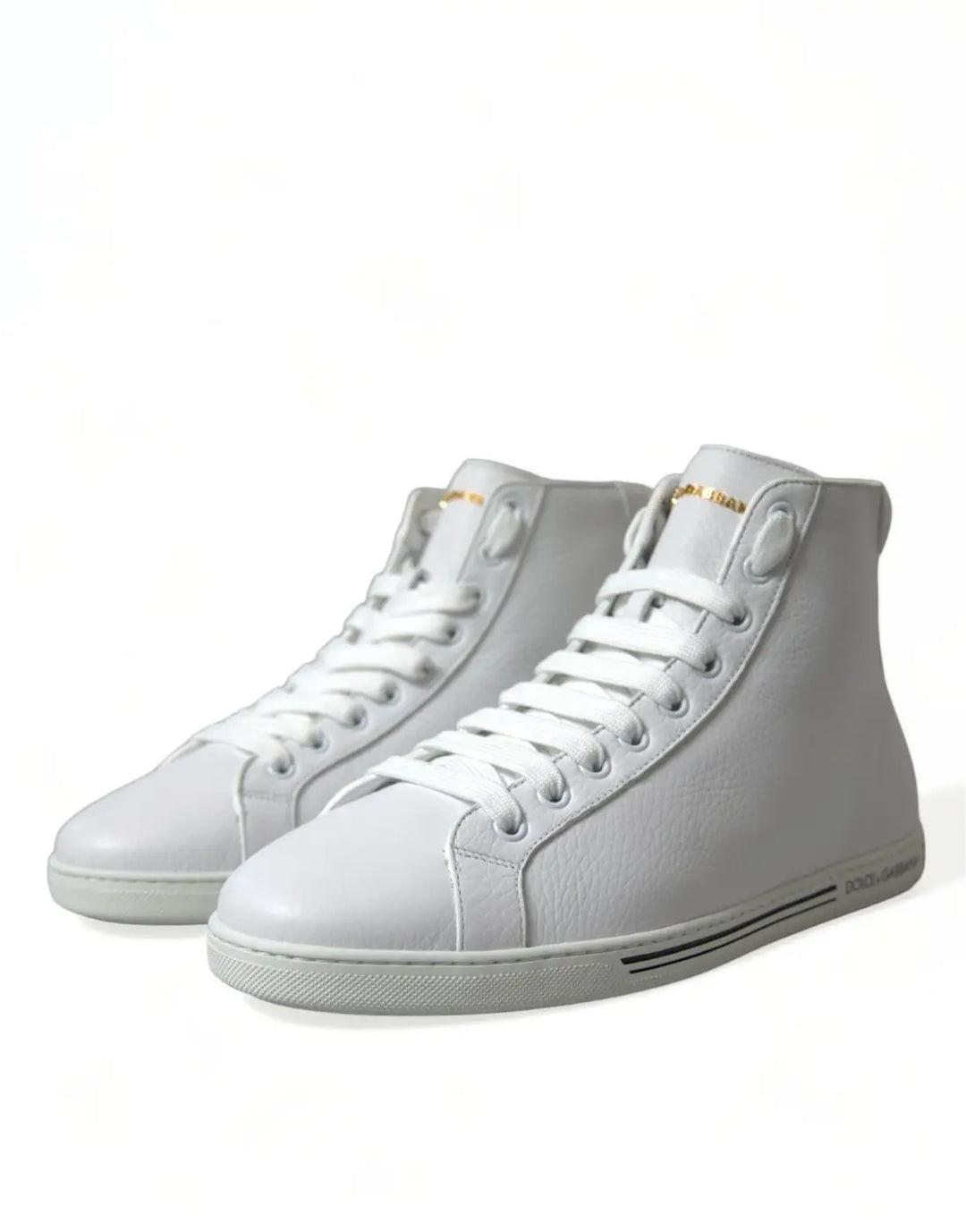 Dolce &amp; Gabbana White Saint Tropez High Top Men Sneakers Shoes