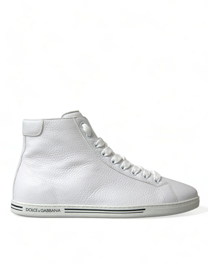 Dolce &amp; Gabbana White Saint Tropez High Top Men Sneakers Shoes