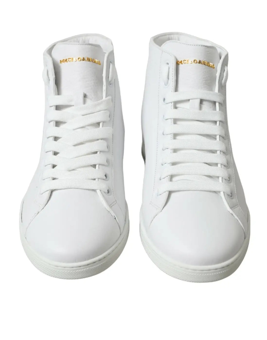 Dolce &amp; Gabbana White Saint Tropez High Top Men Sneakers Shoes