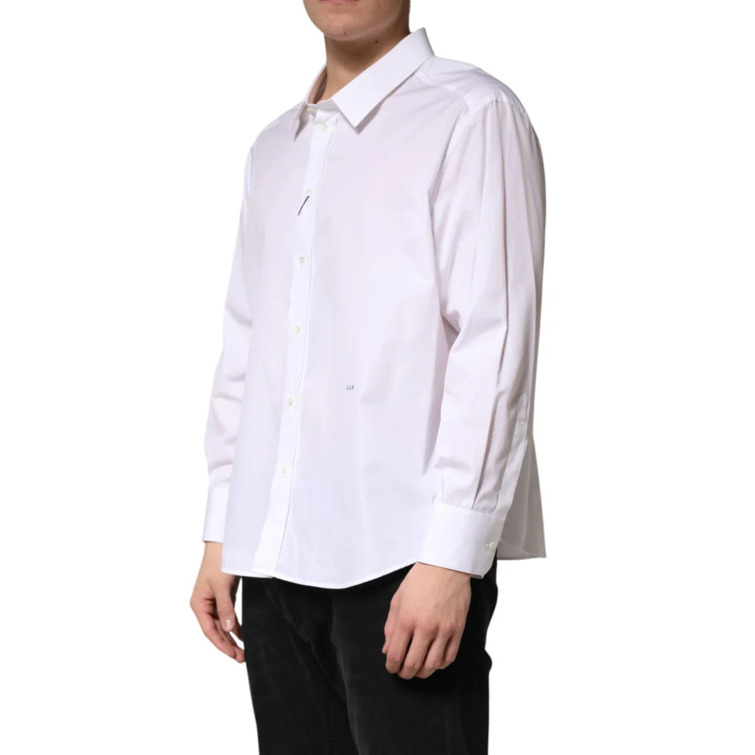 Dolce & Gabbana White SARTORIA Cotton Collared Dress Shirt